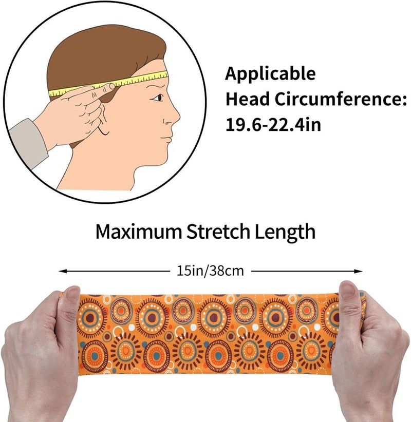 Gianlaima Sports Sweatband Head Bands for Women Men Sweat-Absorbing Headbands Suitable for Running Yoga Fitness Football Exercise - Image 3